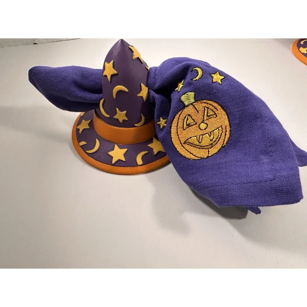 Mary Engelbreit Welcome To Frightville Napkin Holders With Napkins Lot Of 4